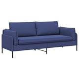 3-Seater Sofa Police Blue 222 x 81 x 89 cm Velvet 42048654