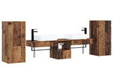 Bathroom Furniture Set 5 pcs Old Wood 33 x 34.5 x 100 cm 3405981