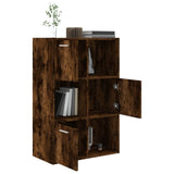 Storage Cabinet Smoked Oak Engineered wood Medium Storage Cabinet 815453