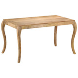 ZNTS Dining Table 135x75x76 cm Solid Mango Wood 247114