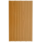 Roof Panels 36 pcs Galvanised Steel Light Wood 80x45 cm 317208