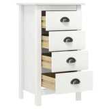 Sideboard Hill White 46x35x80 cm Solid Pine Wood 288912