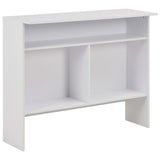 Bar Table with 2 Table Tops White 130x40x120 cm 280217