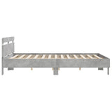 Bed Frame with LED without Mattress Concrete Grey 180x200 cm Super King 3207528