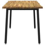 120 x 70 x 75 cm Solid Acacia Wood White and Black Rectangular 937493