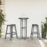 Garden Bar Set 3 pcs Light Grey HDPE 3335803
