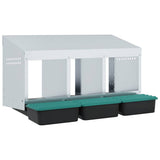 Chicken Nesting Box 3 Compartments Wall-Mounted Galvanised Steel 4104892