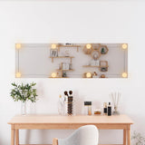 Wall Mirror with LED Lights 30x100 cm Glass Rectangle 3189151
