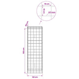 Gabion with 5 mm Wire and 10x10 cm Mesh 50x50x150 cm 3465235