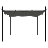 Pergola with Retractable Roof Anthracite 295x292x230 cm 360116