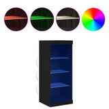 LED Sideboard Black Oak 41 x 37 x 100 cm Engineered Wood 863056