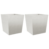 ZNTS Garden Planters 50x50x50 cm 2 pcs Stainless Steel 851075