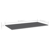 805329 Bookshelf Boards 8 pcs High Gloss Grey 80x30x1,5 cm Engineered Wood