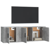 2 Piece TV Cabinet Set Concrete Grey Engineered Wood 3188410