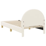 Children's Bed Frame with Headboard Cream 80 x 160 cm 42011027