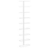 Wall-mounted Wine Rack for 9 Bottles White Iron 340900