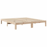 Bed Frame without Mattress 160x200 cm Solid Wood Pine 859217