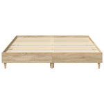 Bed Frame No Mattress Sonoma Oak 150x200 cm King Size Engineered Wood 3328710