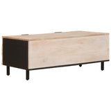 Coffee Table White 100 x 54 x 40 cm Solid Mango Wood 4017876