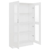 Vitrine Cabinet White 82.5x30.5x150 cm Engineered Wood 802759
