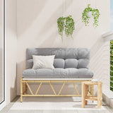 Garden Bench Light grey 110 x 75x 71 cm Steel 42010311