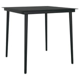 3 Piece Garden Dining Set Black 3099107