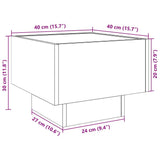 Coffee Table Artisan Oak 40 x 40 x 30 cm Engineered wood 3394555