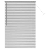 Window Blind with Curtains Manual Silver Aluminium 42005926