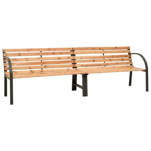 ZNTS Twin Garden Bench 241 cm Chinese Fir Wood 317123