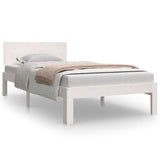 Bed Frame without Mattress White 90x190cm Single 810461