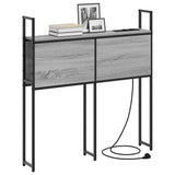 Storage Headboard with Charging Station Grey sonoma 90 cm 859788