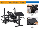 Multi-Exercise Full-Body Weight Rack with Bench Press, Leg Extension, Chest Fly Resistance Band & T3398P349210