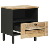 Bedside Table 2 pcs Natural 40 x 33 x 46 cm Solid Mango Wood 4018851