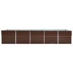 Garden Raised Bed Galvanised Steel 400x80x45 cm Brown 47058