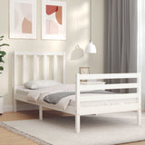 Bed Frame without Mattress White 100x200 cm Solid Wood Pine 3193847