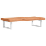 Basin Shelf Wall Mounted Steel and Solid Wood Beech 3302372