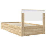 Bed Frame with Drawer Sonoma Oak 100 x 200 cm Engineered Wood 3410933
