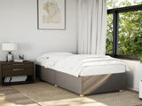 Bed Frame without Mattress Taupe 100x200 cm Fabric 3284712