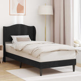 Bed Frame with Headboard Black 90 x 190 cm Velvet 42027949