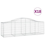 Arched Gabion Baskets 18 pcs 200x50x60/80 cm Galvanised Iron 3145612