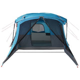 Camping Tent with Porch 4-Person Blue Waterproof 94537