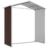 Garden Shed Brown Galvanised Steel Medium Garden Shed 3188264