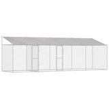 Dog Cage with Roof Silver 800 x 200 x 256 cm Steel and PE 3368305