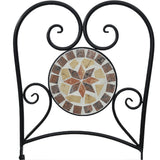 Bistro Chairs Foldable 2 pcs Terracotta and White Ceramic 4003407
