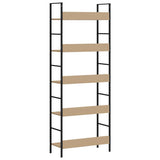 5-Layer Book Shelf Oak 60x27.6x158.5 cm Engineered Wood 288227
