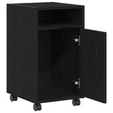 Wheeled Side Cabinet Black Oak 33 x 38 x 60 cm Engineered Wood 862632