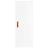 Highboard High Gloss White 34.5x34x180 cm Engineered Wood 3200107