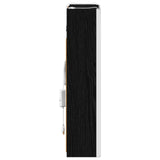 Bathroom Mirror Cabinet Black Oak 33 x 11.5 x 50 cm 889216