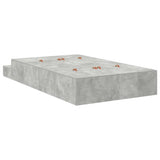 Storage Bed Frame Concrete Grey 120 cm Engineered Wood 3335632