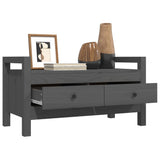 Hall Bench Grey 80x40x43 cm Solid Wood Pine 821786